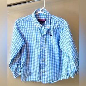 EUC Vineyard Vines Blue Gingham Button Down Shirt